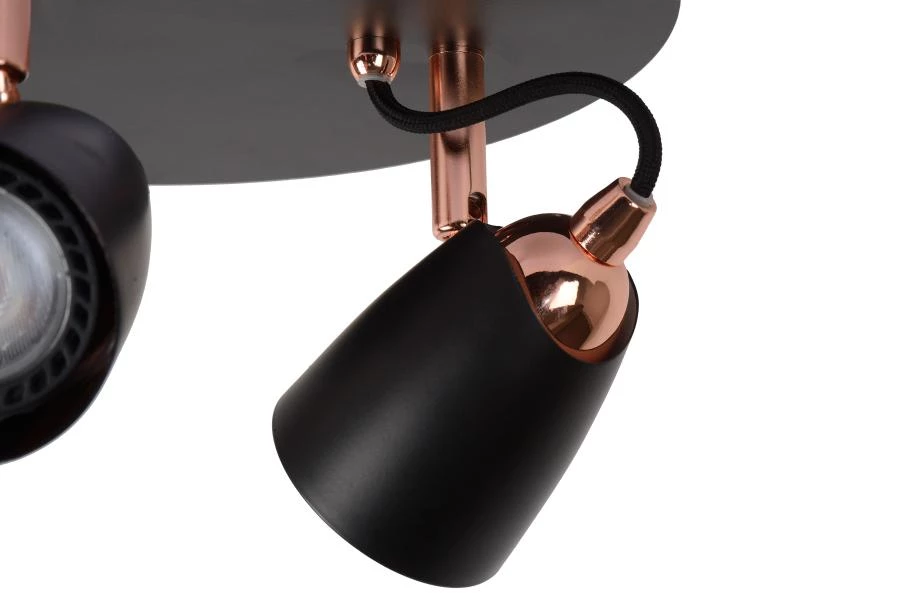 Lucide RIDE-LED - Deckenstrahler - Ø 25 cm - LED Dim. - GU10 - 3x5W 3000K - Kupfer - DETAIL 1
